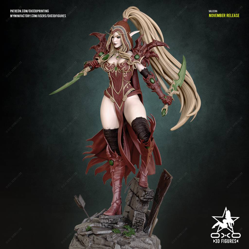P站图纸印象馆 OXO3D 魔兽世界 瓦莉拉·萨古纳尔 OXO3D 魔兽世界 瓦莉拉·萨古纳尔