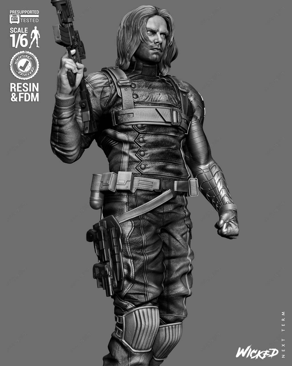 P站图纸印象馆 3DWicked 漫威 冬日战士 3DWicked 漫威 冬日战士