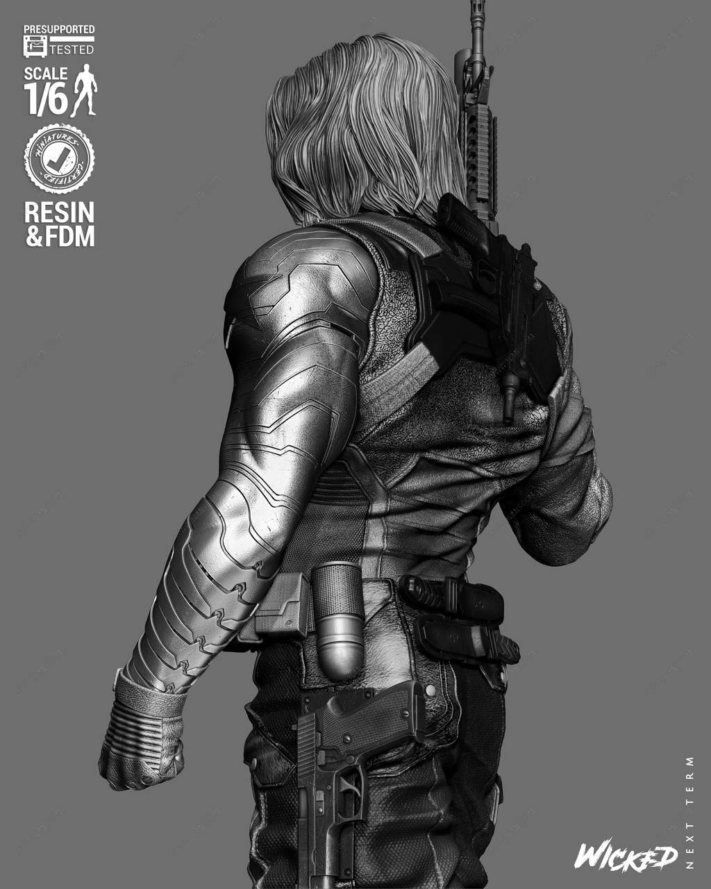 P站图纸印象馆 3DWicked 漫威 冬日战士 3DWicked 漫威 冬日战士