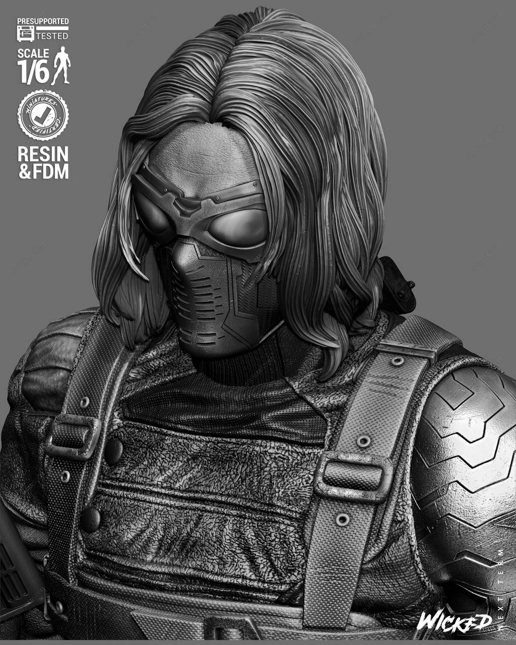 P站图纸印象馆 3DWicked 漫威 冬日战士 3DWicked 漫威 冬日战士