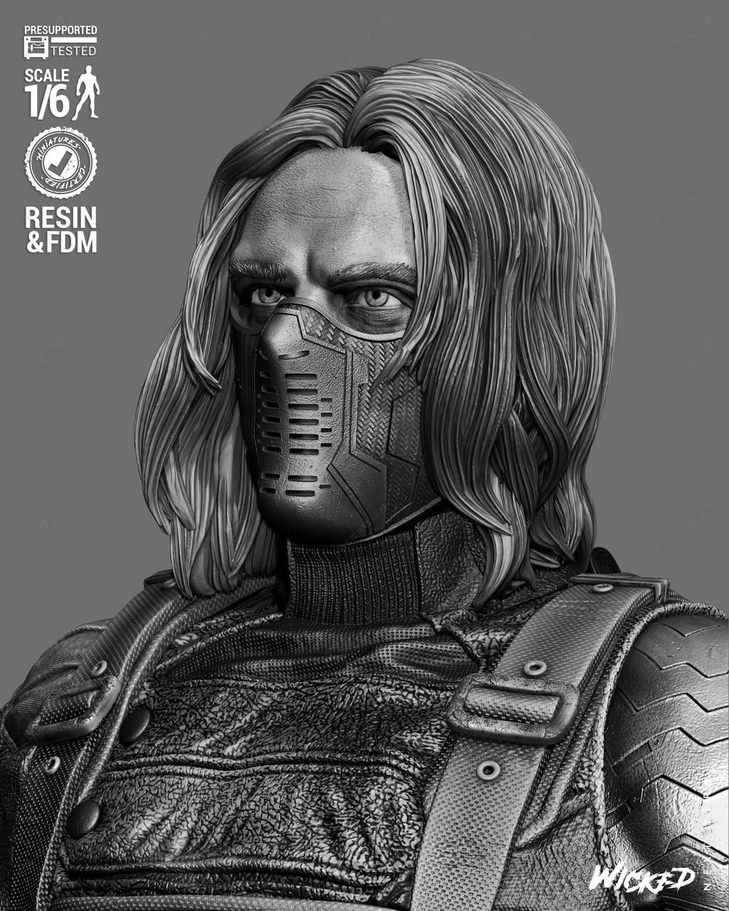 P站图纸印象馆 3DWicked 漫威 冬日战士 3DWicked 漫威 冬日战士