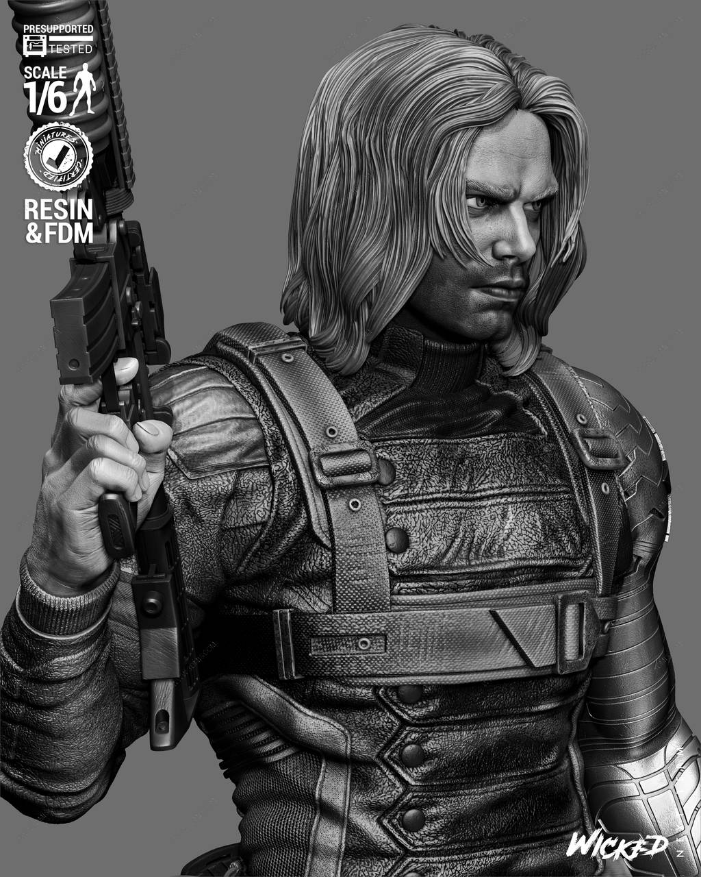 P站图纸印象馆 3DWicked 漫威 冬日战士 3DWicked 漫威 冬日战士