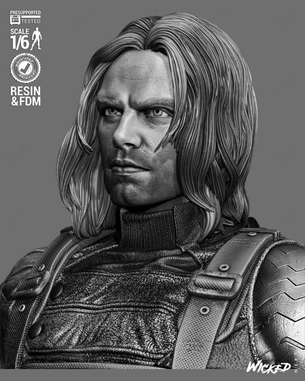 P站图纸印象馆 3DWicked 漫威 冬日战士 3DWicked 漫威 冬日战士