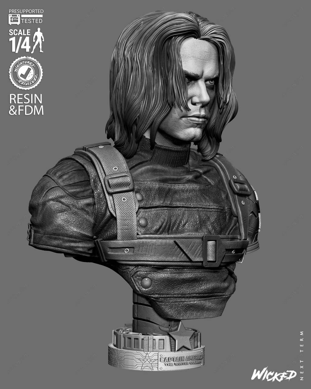 P站图纸印象馆 3DWicked 漫威 冬日战士 3DWicked 漫威 冬日战士