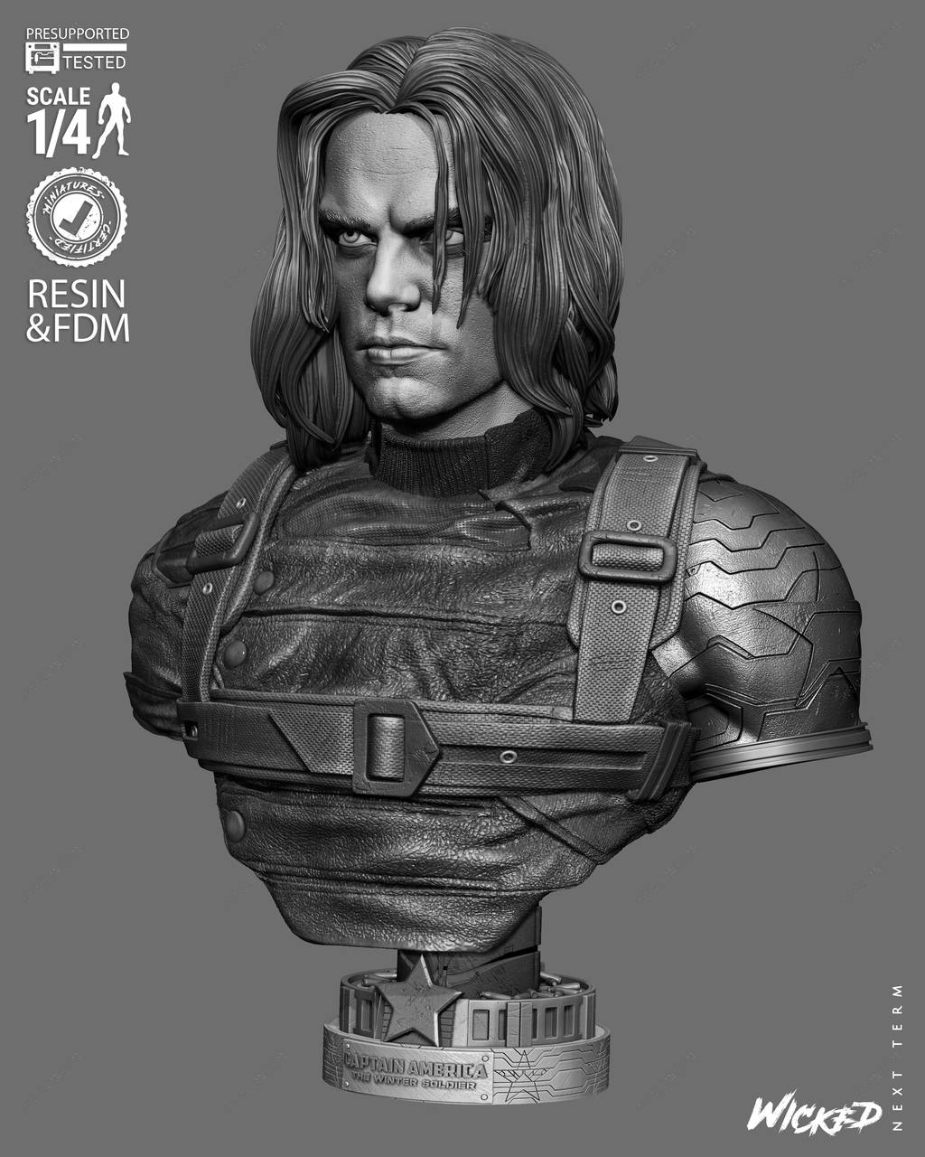 P站图纸印象馆 3DWicked 漫威 冬日战士 3DWicked 漫威 冬日战士