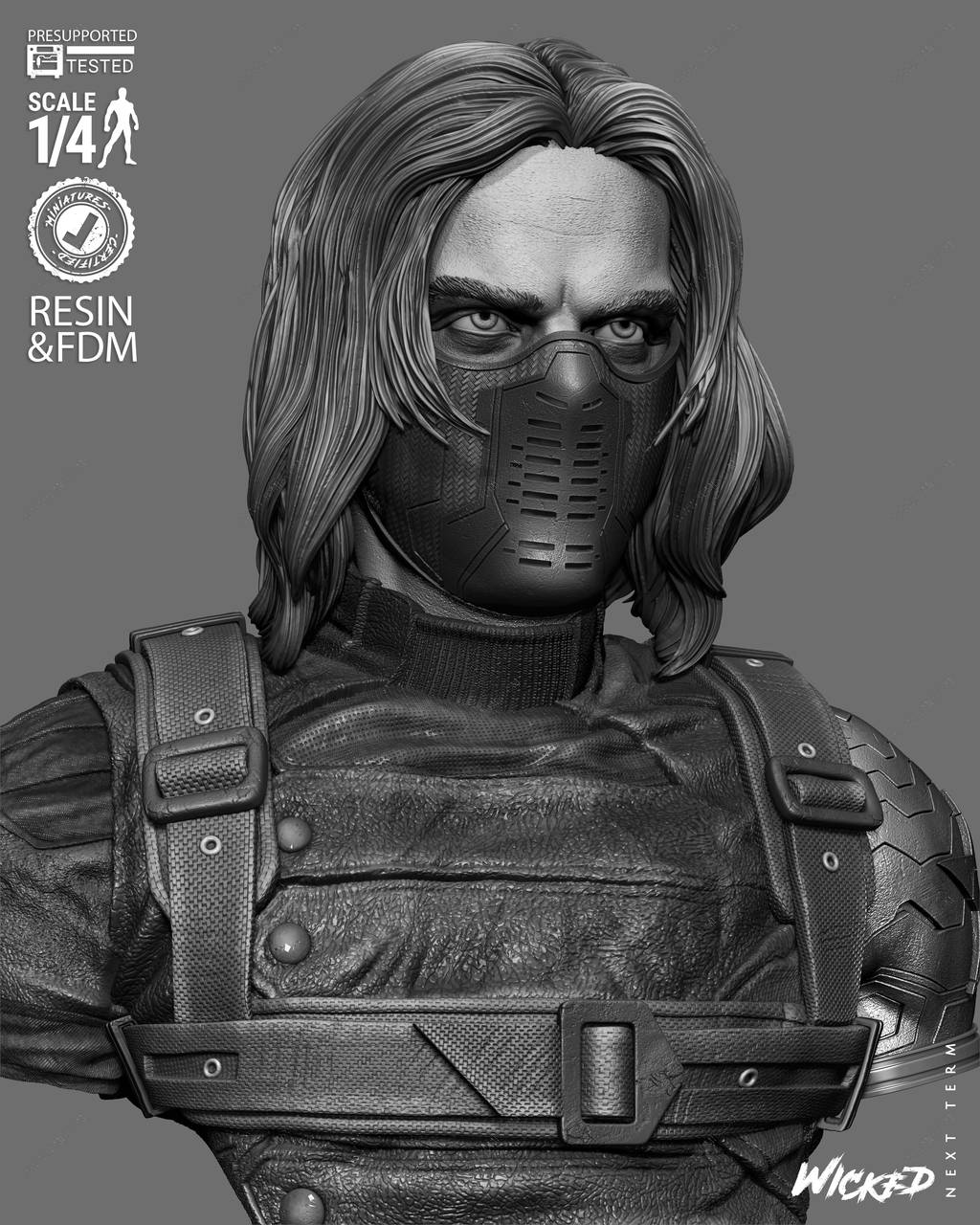 P站图纸印象馆 3DWicked 漫威 冬日战士 3DWicked 漫威 冬日战士
