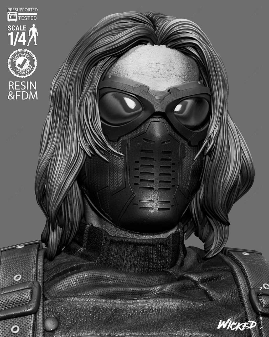 P站图纸印象馆 3DWicked 漫威 冬日战士 3DWicked 漫威 冬日战士