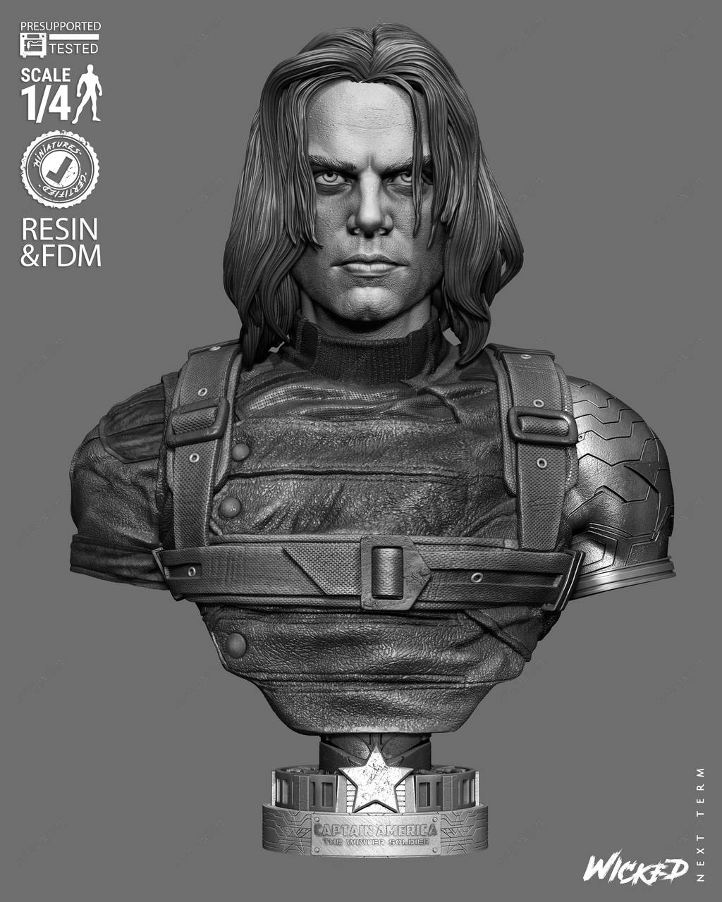 P站图纸印象馆 3DWicked 漫威 冬日战士 3DWicked 漫威 冬日战士