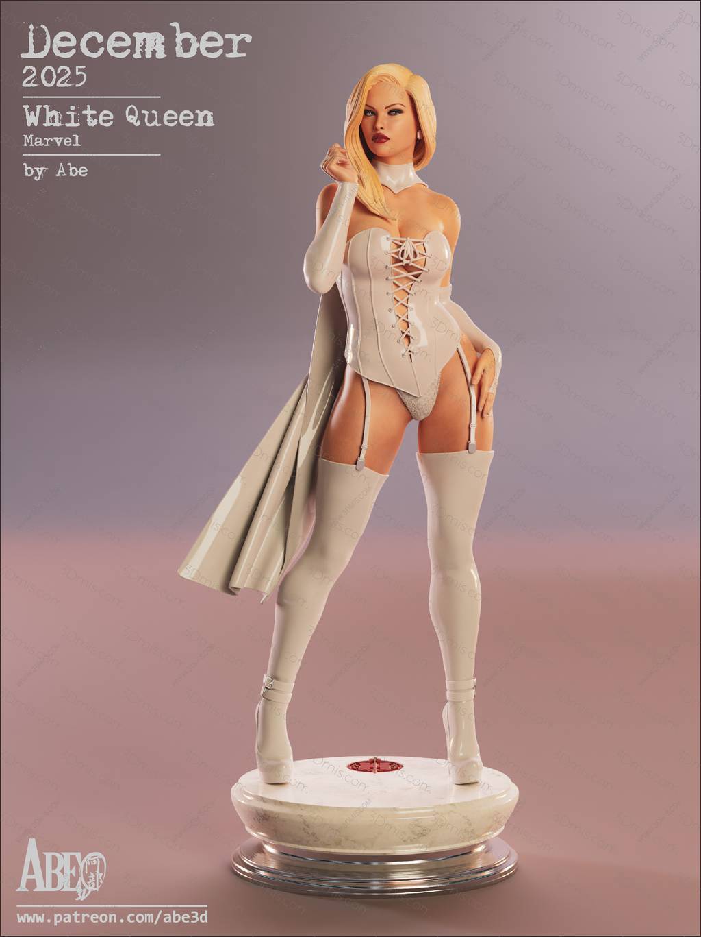 P站图纸印象馆 ABE3D 漫威 白皇后 ABE3D 漫威 白皇后