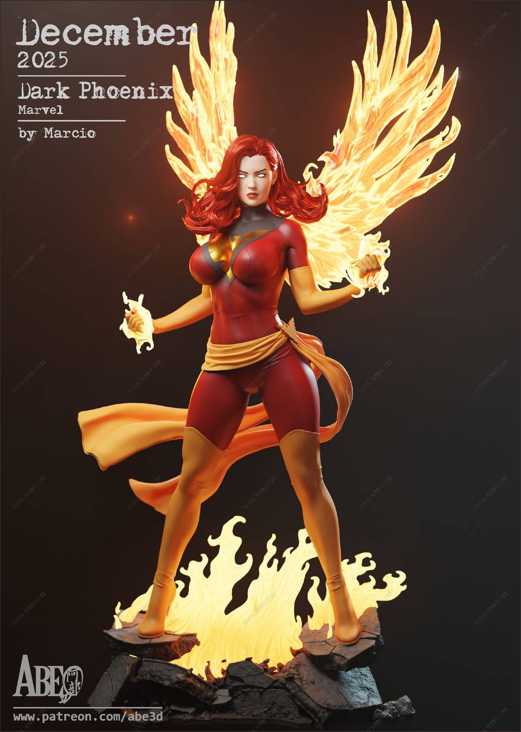 P站图纸印象馆 ABE3D 漫威 黑凤凰 ABE3D 漫威 黑凤凰