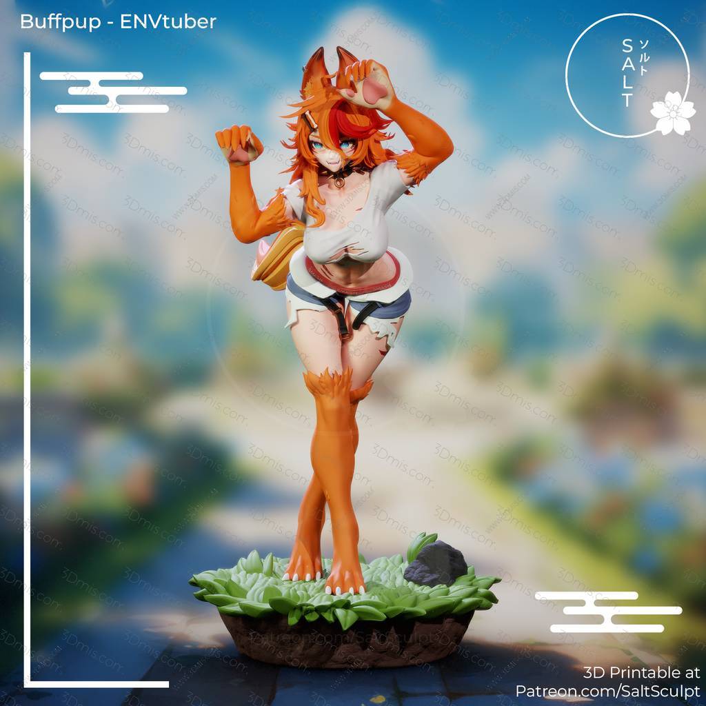 P站图纸印象馆 虚拟主播 狼人妹 虚拟主播 狼人妹