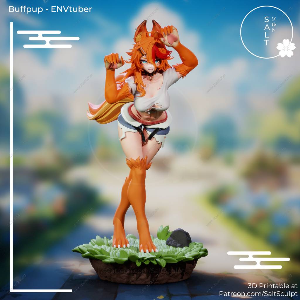 P站图纸印象馆 SaltSculpt 虚拟主播 狼人妹 SaltSculpt 虚拟主播 狼人妹