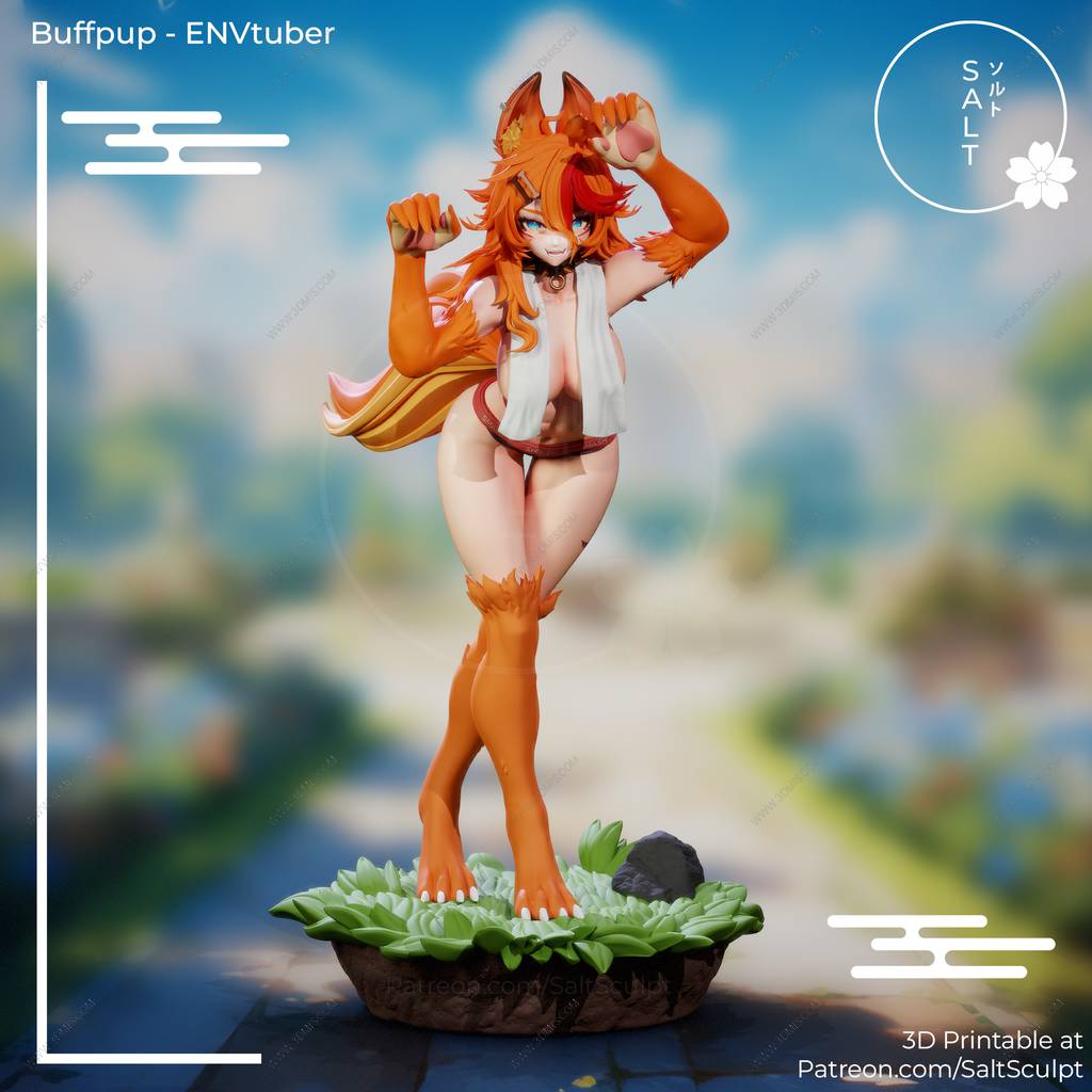 P站图纸印象馆 SaltSculpt 虚拟主播 狼人妹 SaltSculpt 虚拟主播 狼人妹