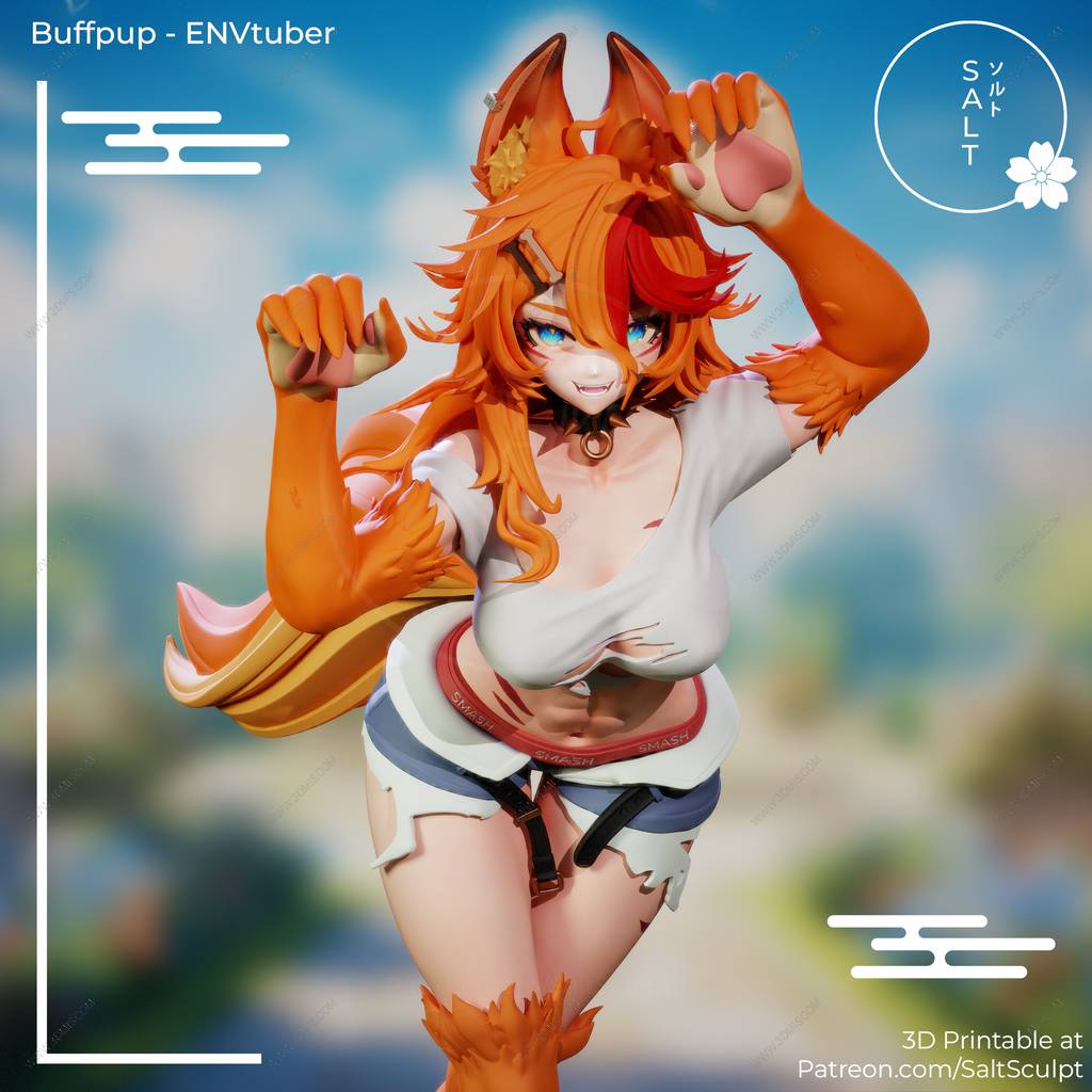 P站图纸印象馆 SaltSculpt 虚拟主播 狼人妹 SaltSculpt 虚拟主播 狼人妹