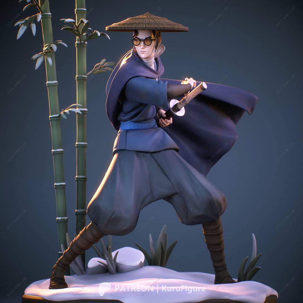 P站图纸印象馆 Kuru Figure 蓝眼武士 阿水 Kuru Figure 蓝眼武士 阿水