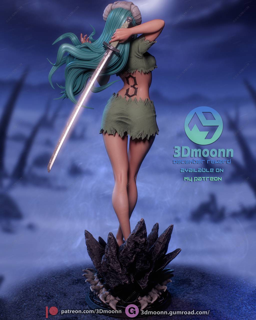 P站图纸印象馆 3Dmoonn 死神 妮莉艾露·杜·欧德修凡克 3Dmoonn 死神 妮莉艾露·杜·欧德修凡克