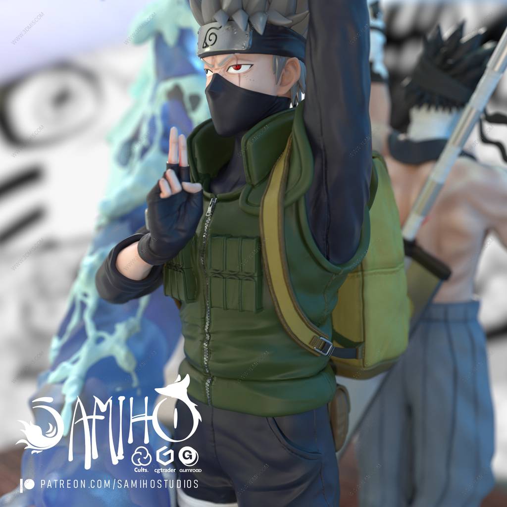 P站图纸印象馆 Samiho 火影忍者 旗木卡卡西和桃地再不斩 Samiho 火影忍者 旗木卡卡西和桃地再不斩