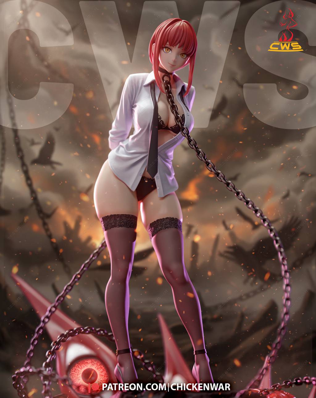 P站图纸印象馆 CW Studio 链锯人 玛奇玛 CW Studio 链锯人 玛奇玛