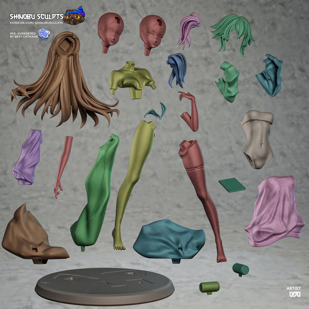 P站图纸印象馆 Shinobu Sculpts 少女前线 芙洛伦 Shinobu Sculpts 少女前线 芙洛伦