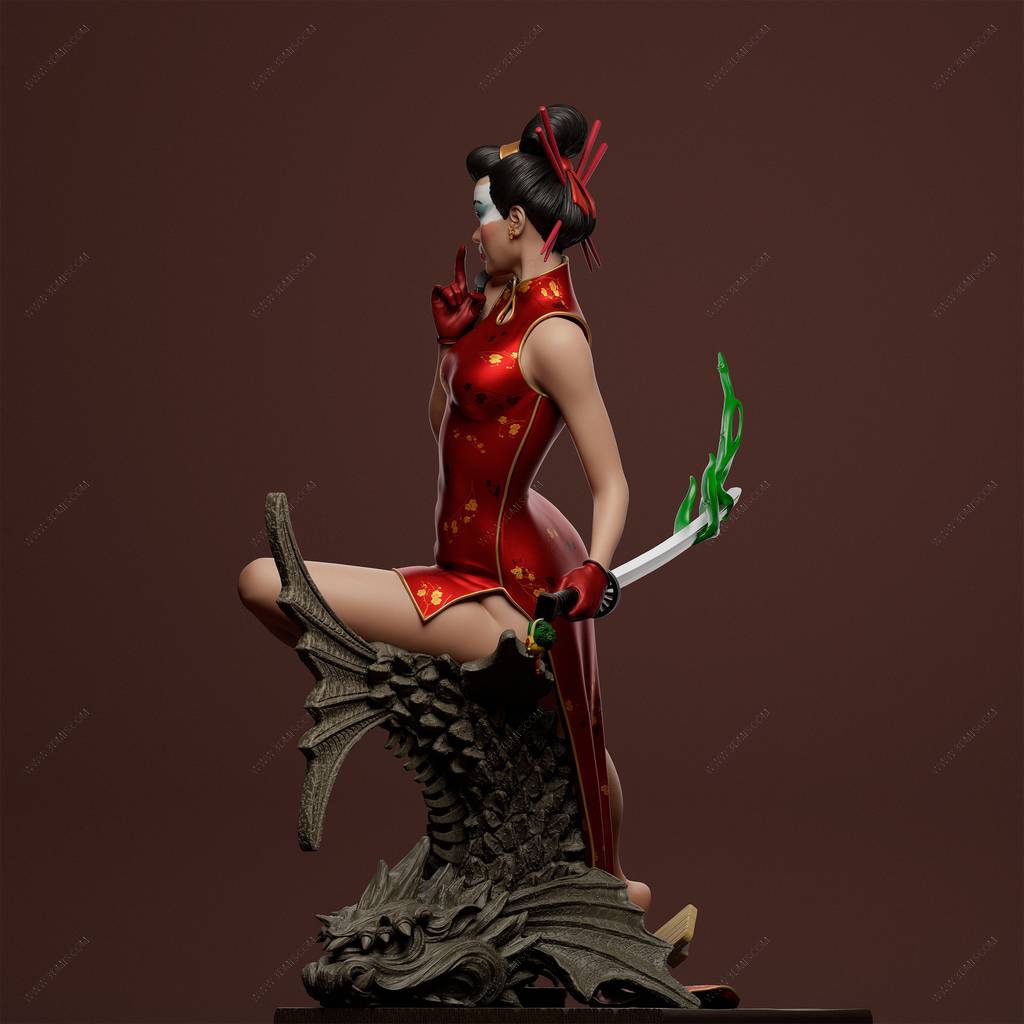P站图纸印象馆 ABE3D DC漫画 武士刀 ABE3D DC漫画 武士刀