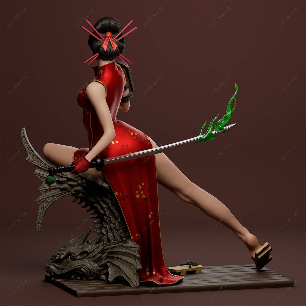 P站图纸印象馆 ABE3D DC漫画 武士刀 ABE3D DC漫画 武士刀
