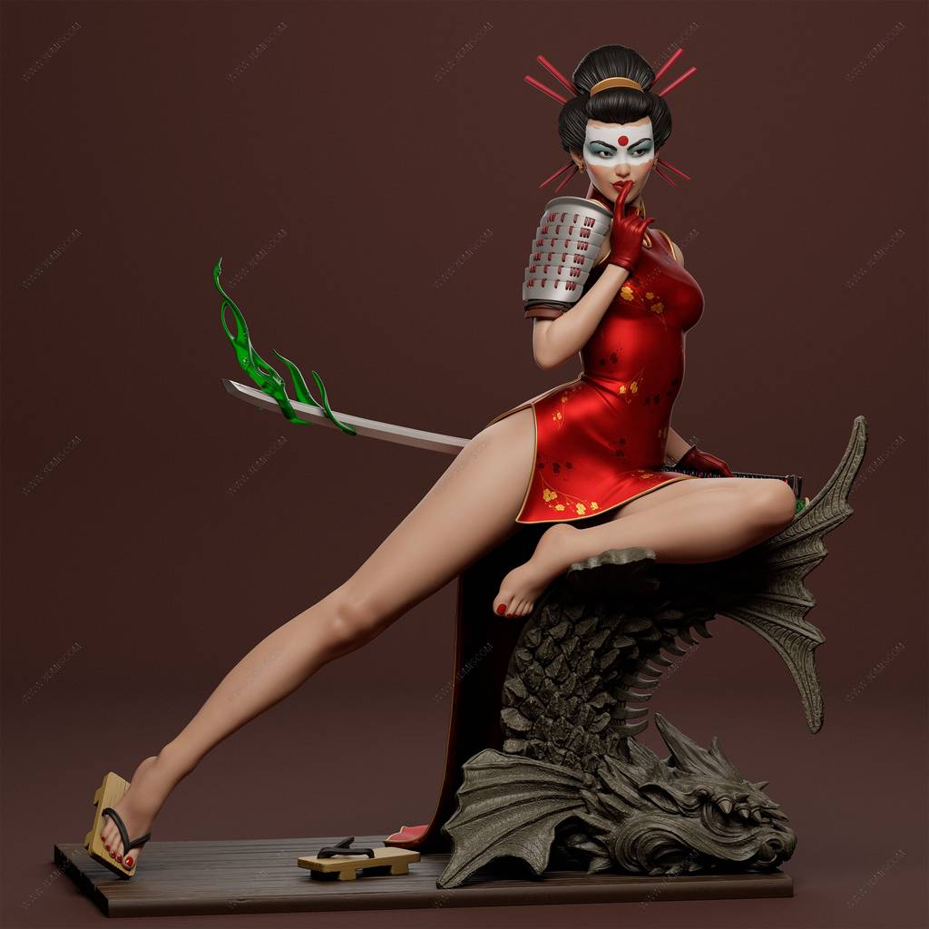 P站图纸印象馆 ABE3D DC漫画 武士刀 ABE3D DC漫画 武士刀