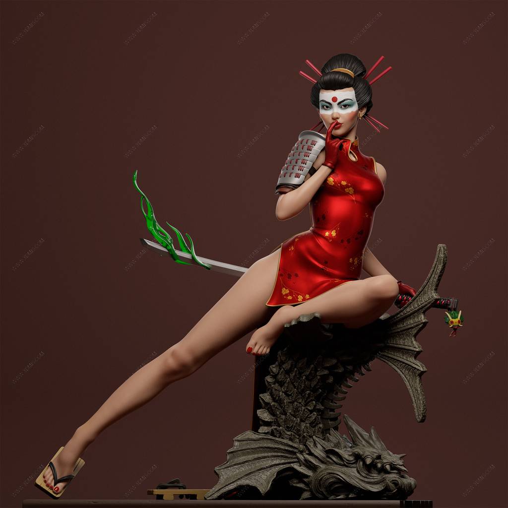 P站图纸印象馆 ABE3D DC漫画 武士刀 ABE3D DC漫画 武士刀