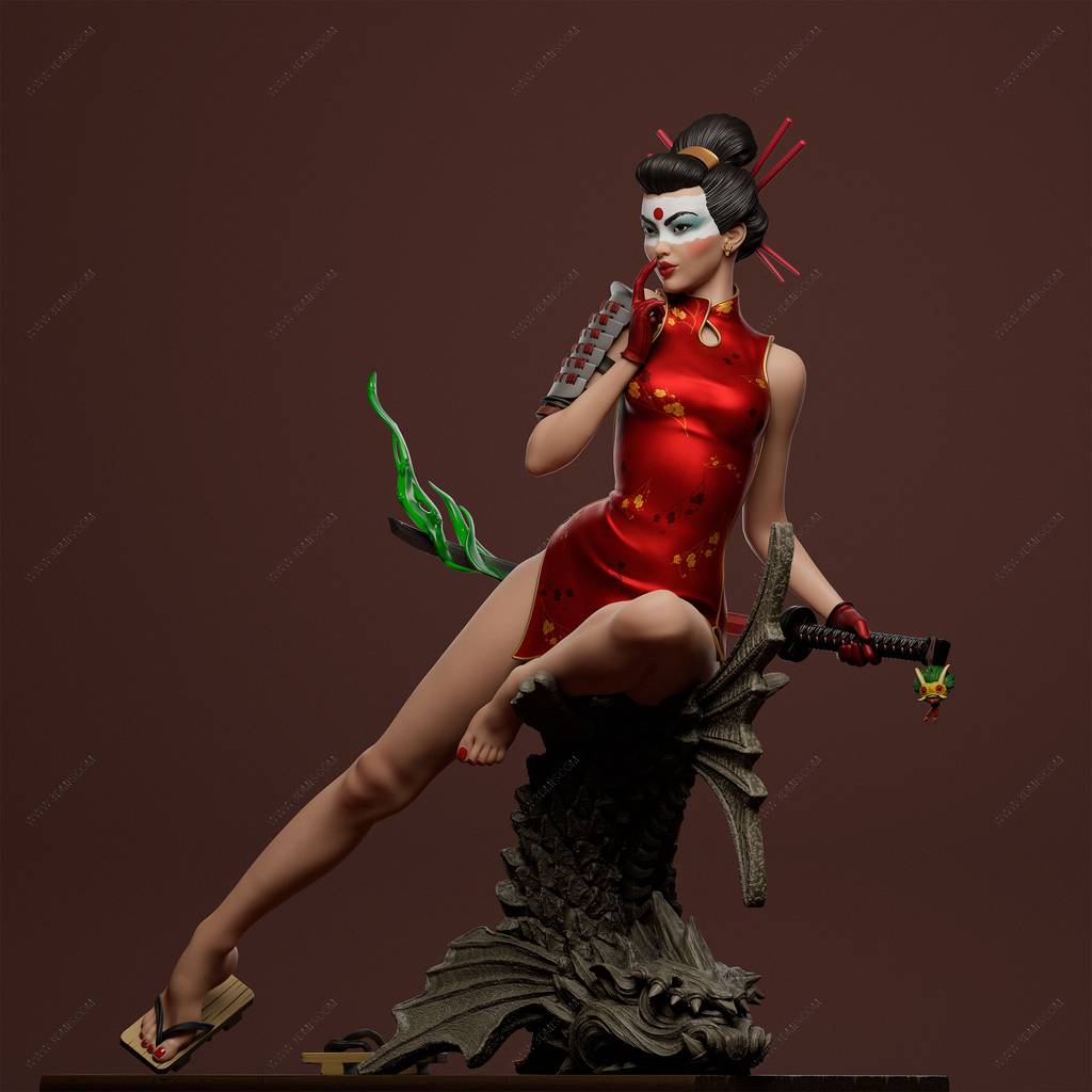 P站图纸印象馆 ABE3D DC漫画 武士刀 ABE3D DC漫画 武士刀