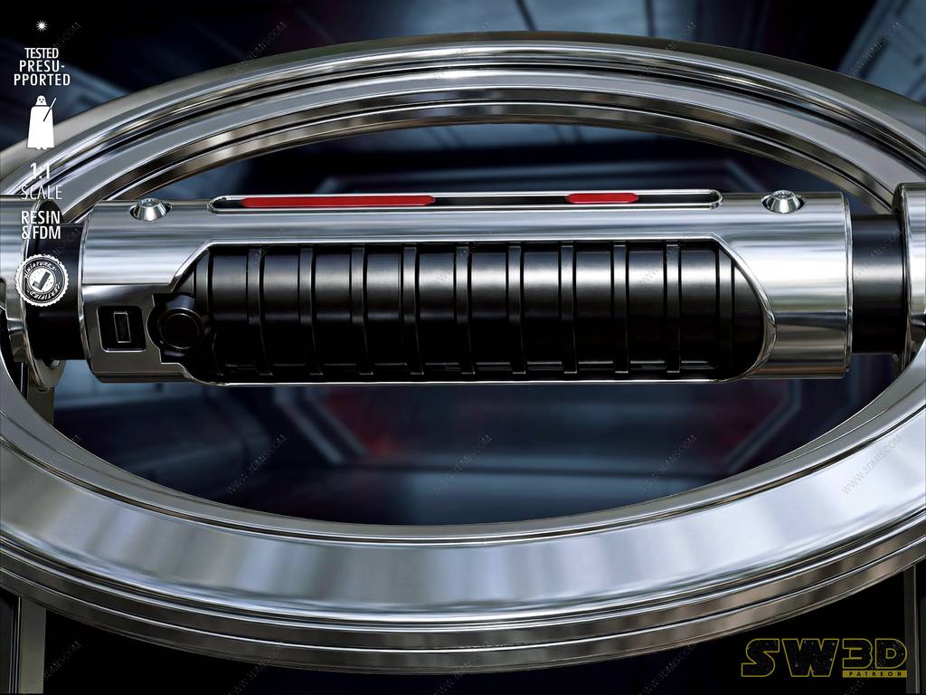 P站图纸印象馆 SW3D 星球大战 双刃旋转光剑 SW3D 星球大战 双刃旋转光剑