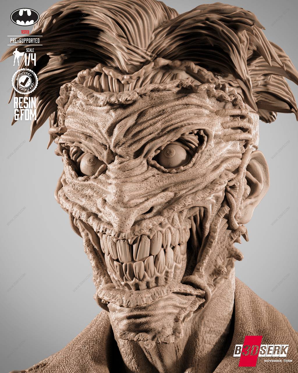 P站图纸印象馆 B3DSERK DC漫画 小丑 B3DSERK DC漫画 小丑