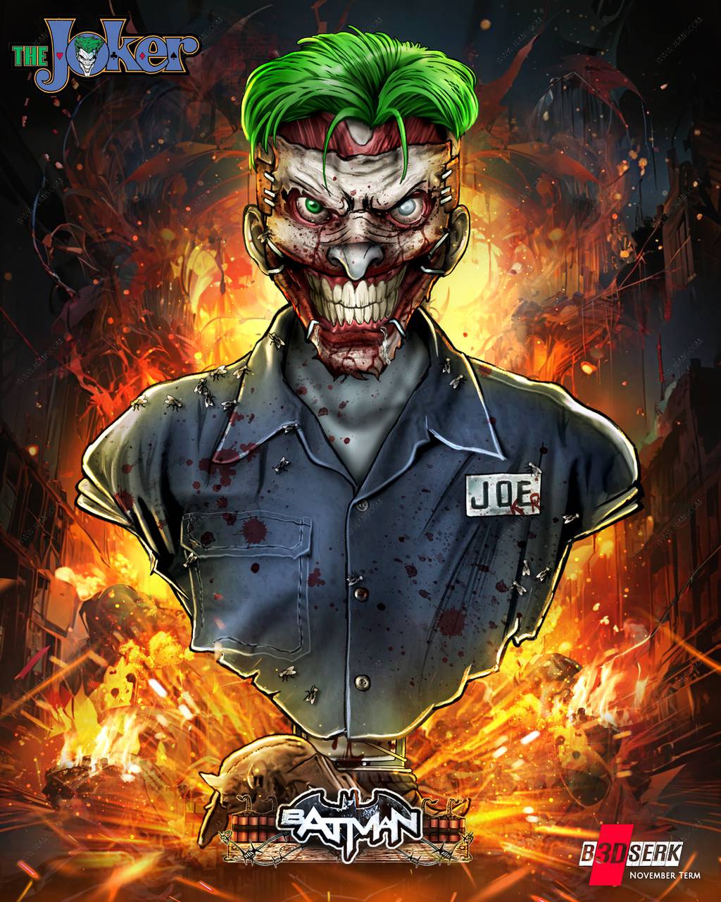 P站图纸印象馆 B3DSERK DC漫画 小丑 B3DSERK DC漫画 小丑