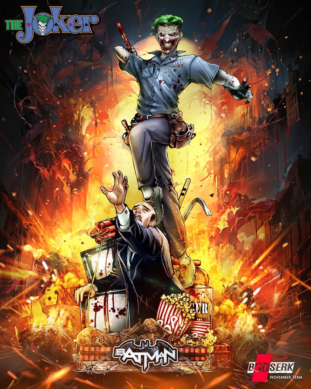 P站图纸印象馆 B3DSERK DC漫画 小丑 B3DSERK DC漫画 小丑