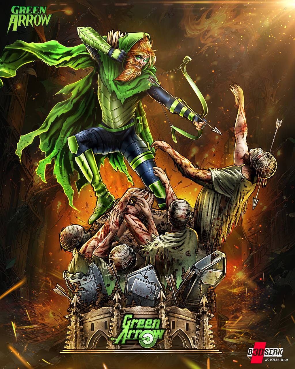 P站图纸印象馆 B3DSERK DC漫画 奥利弗·奎恩 B3DSERK DC漫画 奥利弗·奎恩