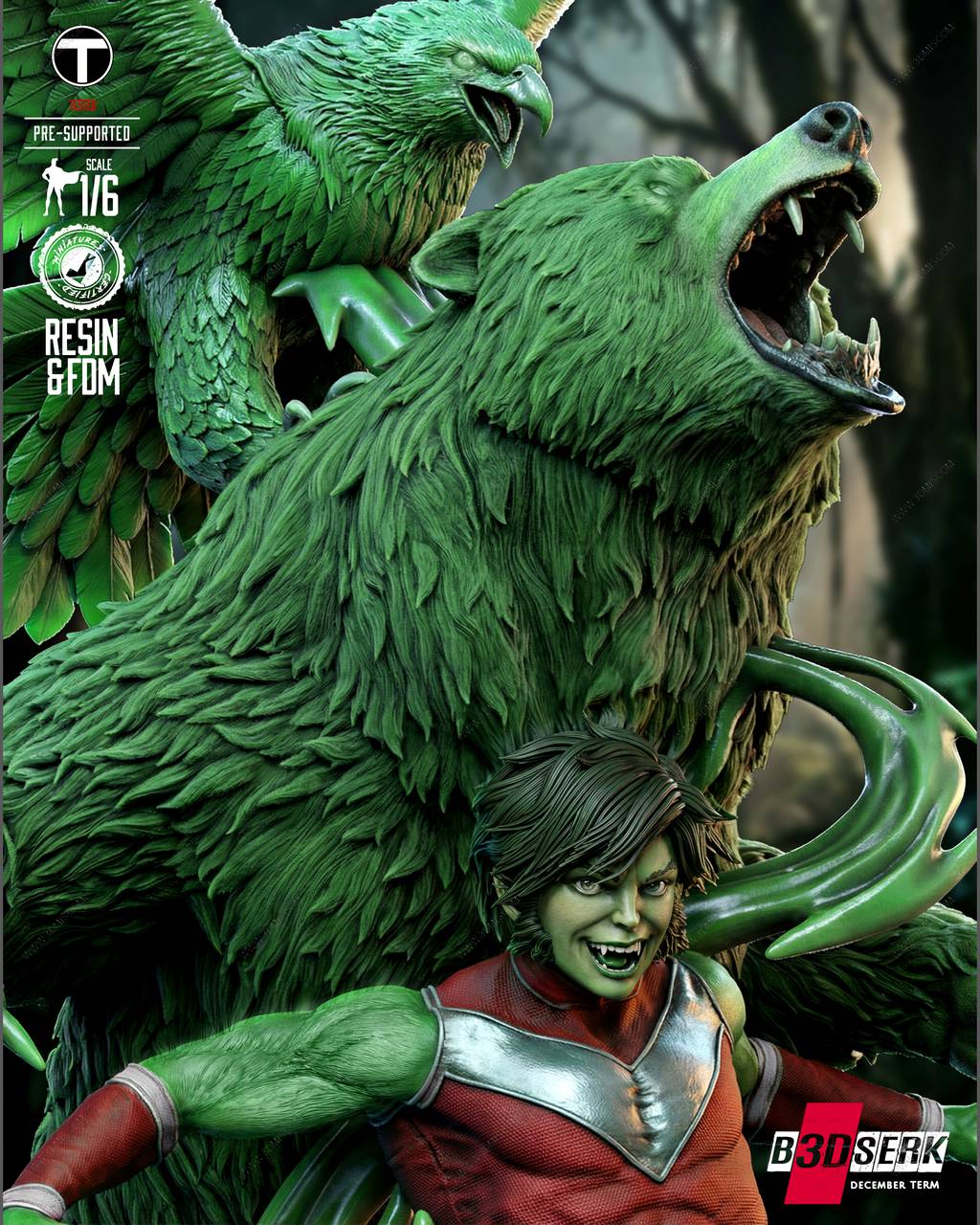 P站图纸印象馆 B3DSERK DC漫画 野兽男孩 B3DSERK DC漫画 野兽男孩