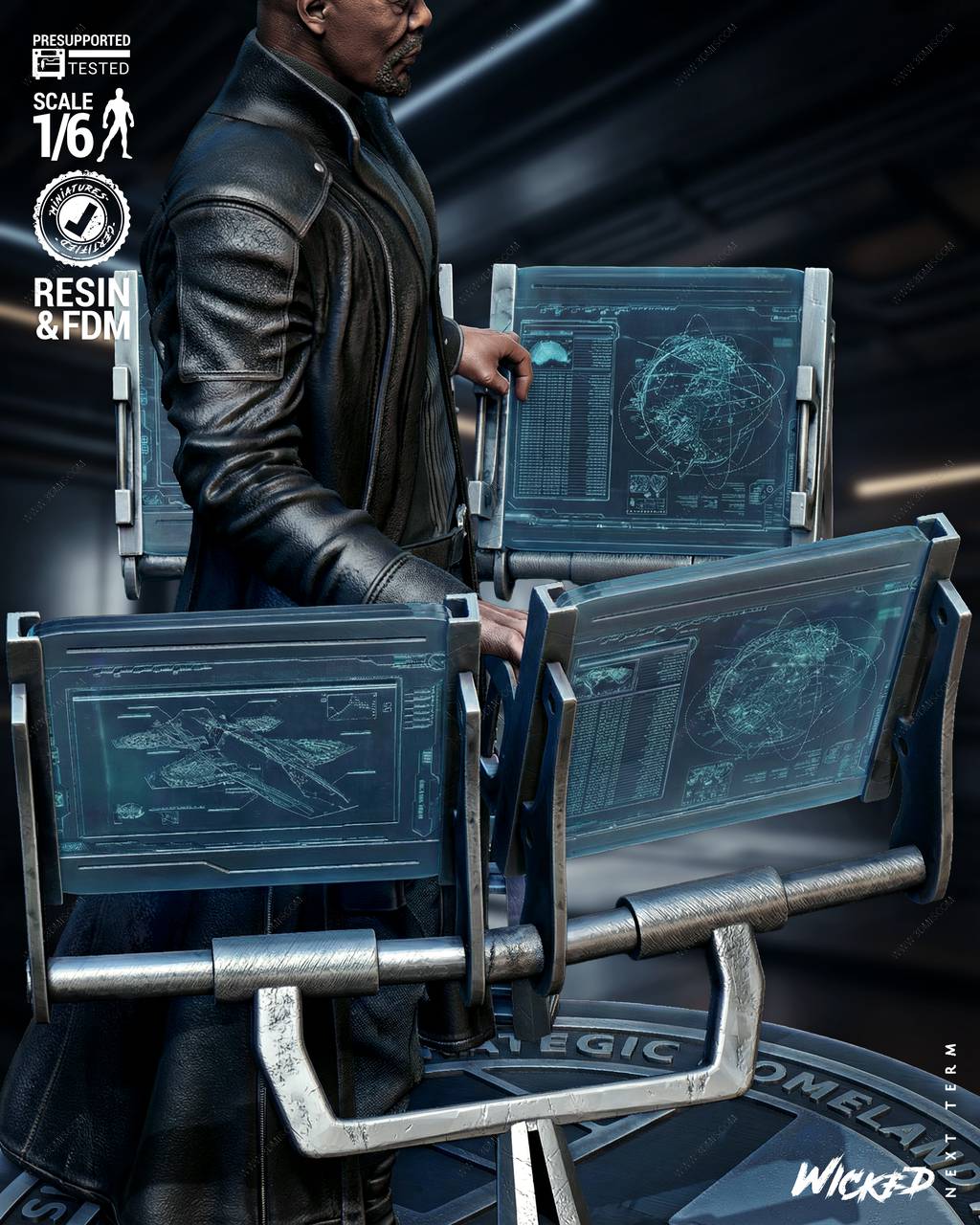 P站图纸印象馆 3DWicked 漫威 弗瑞中士 尼克·弗瑞 3DWicked 漫威 弗瑞中士 尼克·弗瑞