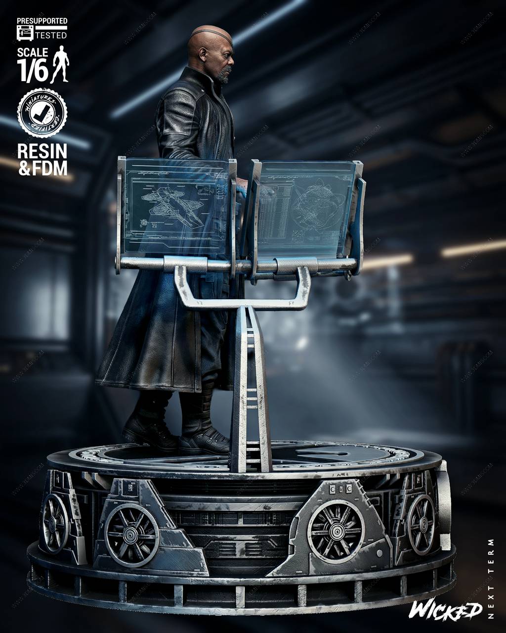 P站图纸印象馆 3DWicked 漫威 弗瑞中士 尼克·弗瑞 3DWicked 漫威 弗瑞中士 尼克·弗瑞