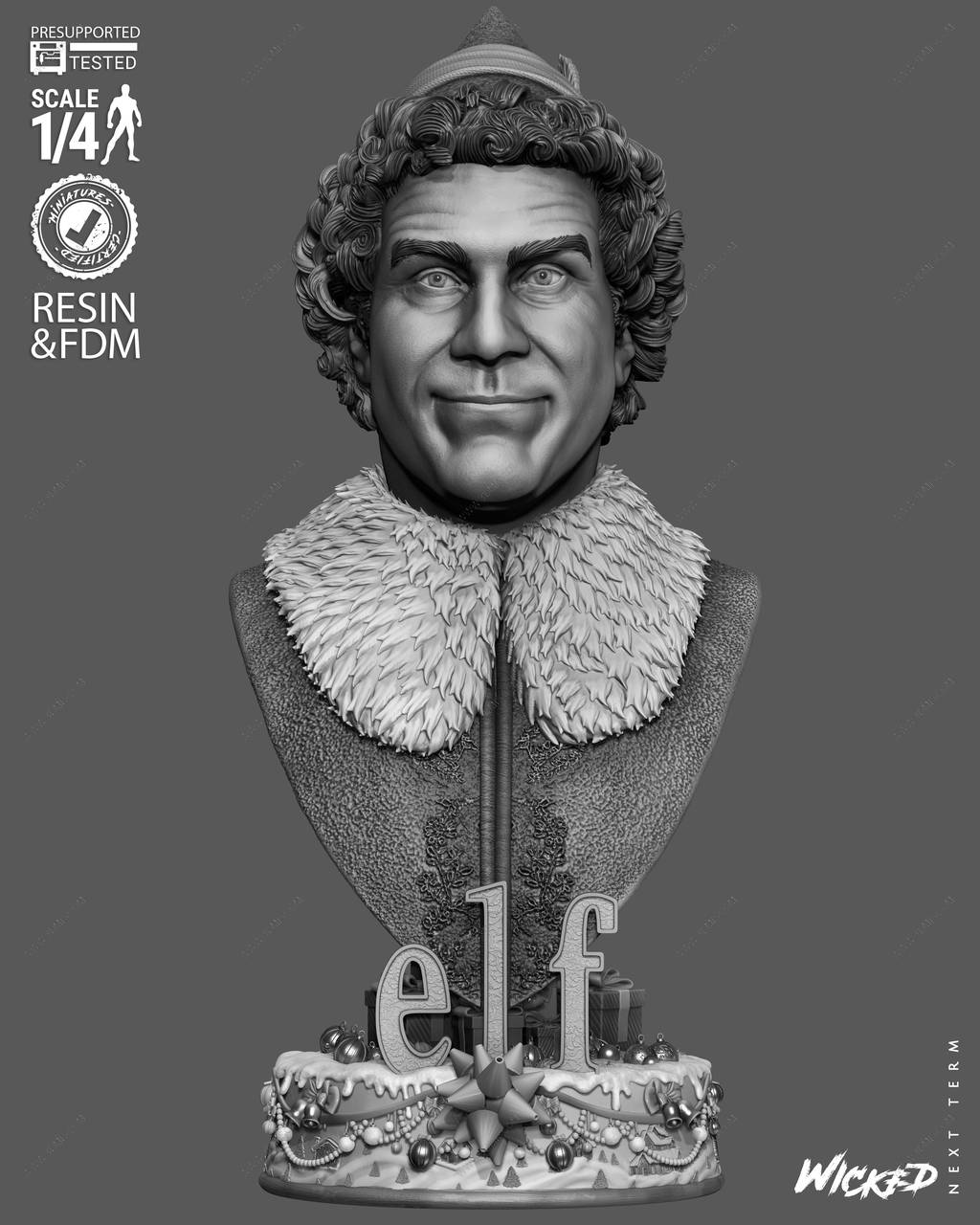 P站图纸印象馆 3DWicked 圣诞精灵 巴迪 3DWicked 圣诞精灵 巴迪