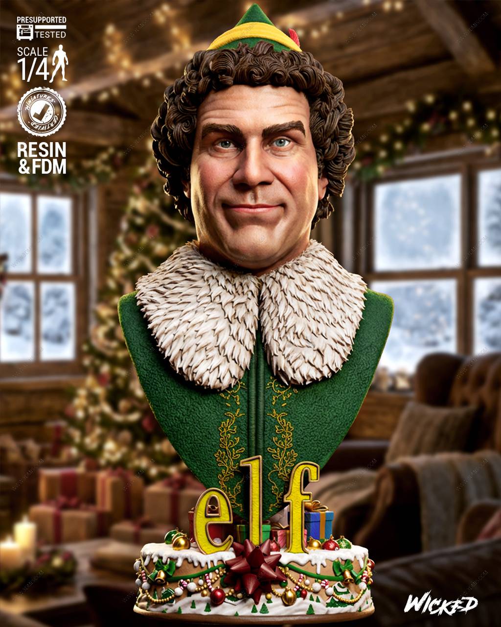 P站图纸印象馆 3DWicked 圣诞精灵 巴迪 3DWicked 圣诞精灵 巴迪