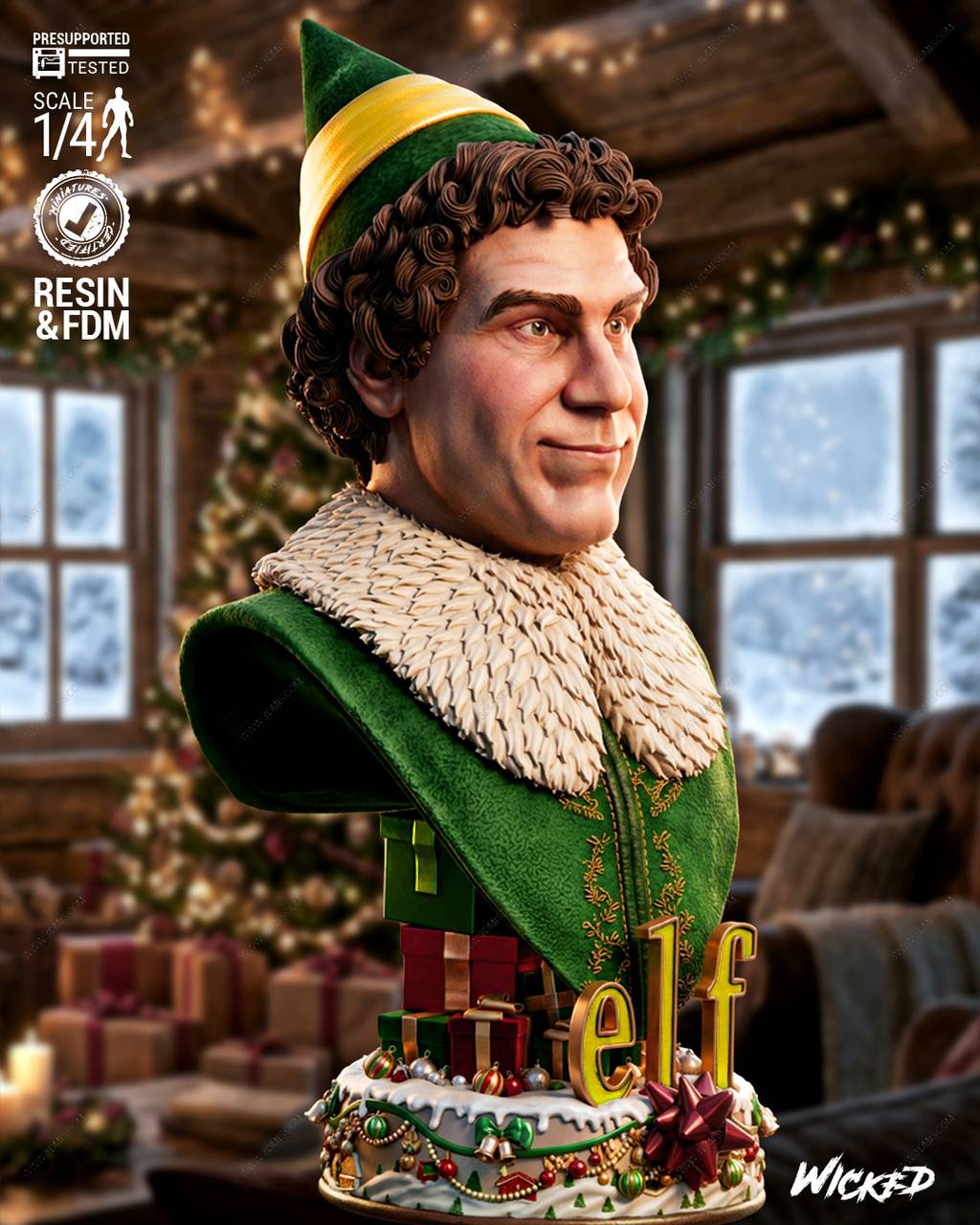 P站图纸印象馆 3DWicked 圣诞精灵 巴迪 3DWicked 圣诞精灵 巴迪