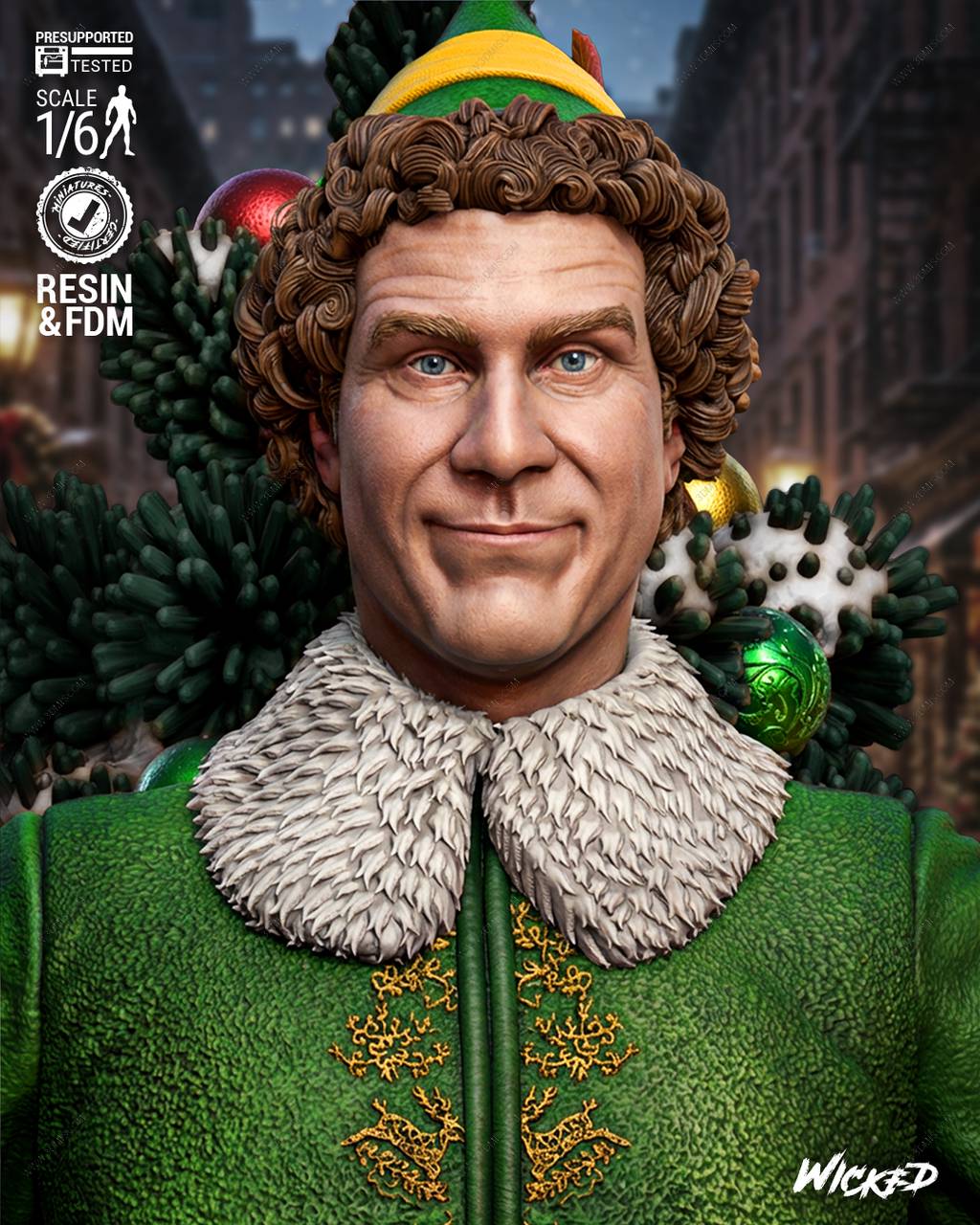 P站图纸印象馆 3DWicked 圣诞精灵 巴迪 3DWicked 圣诞精灵 巴迪