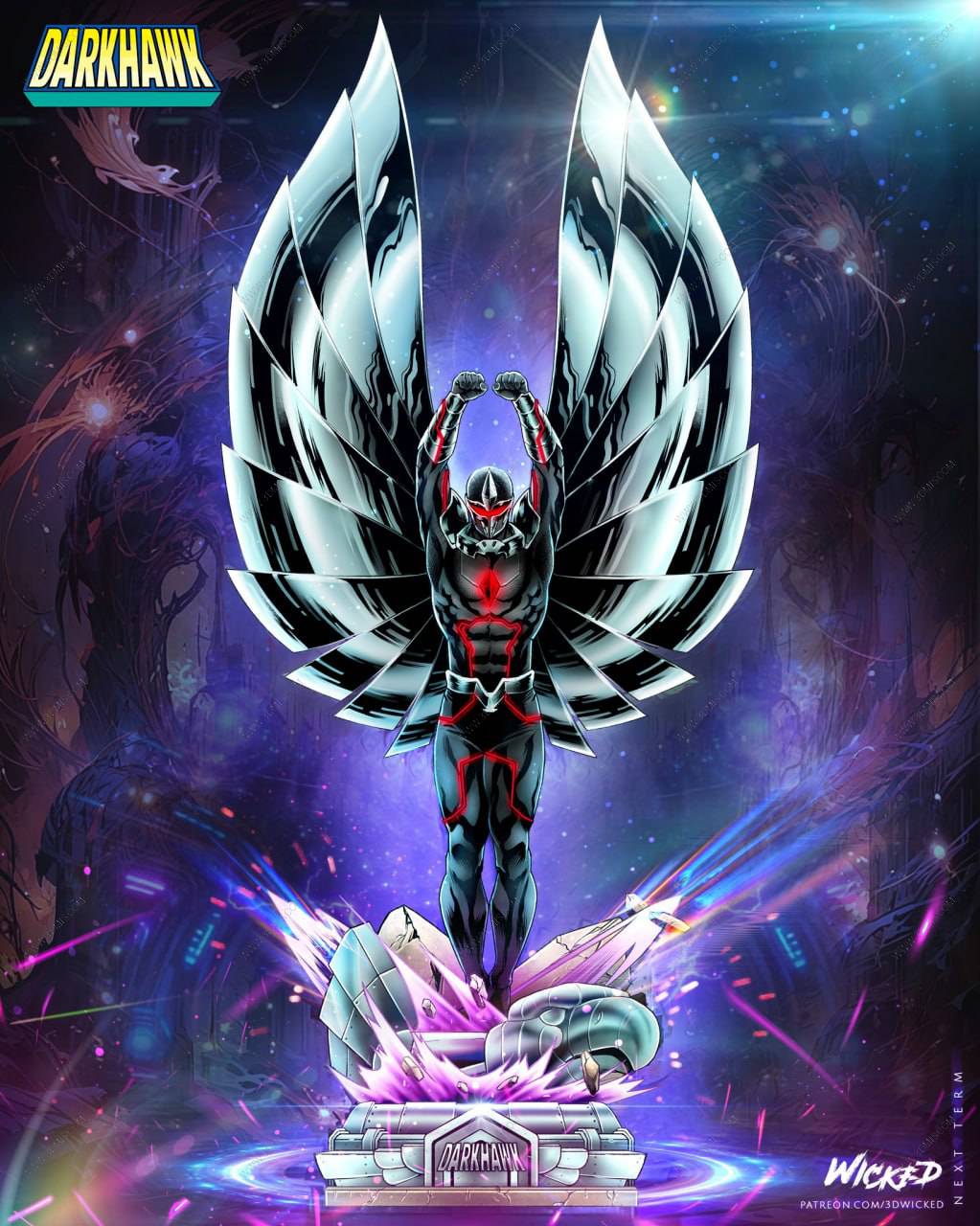 P站图纸印象馆 3DWicked 漫威 黑鹰 3DWicked 漫威 黑鹰