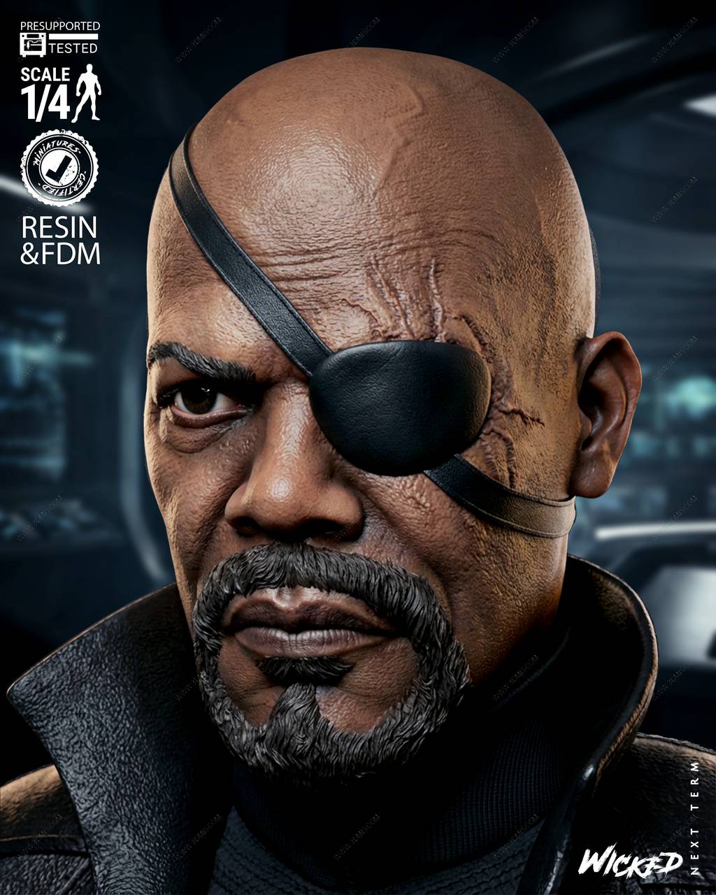 P站图纸印象馆 3DWicked 漫威 弗瑞中士 尼克·弗瑞 3DWicked 漫威 弗瑞中士 尼克·弗瑞