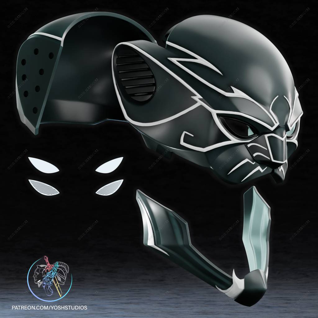 P站图纸印象馆 Yosh 漫威 黑豹的头罩 Yosh 漫威 黑豹的头罩