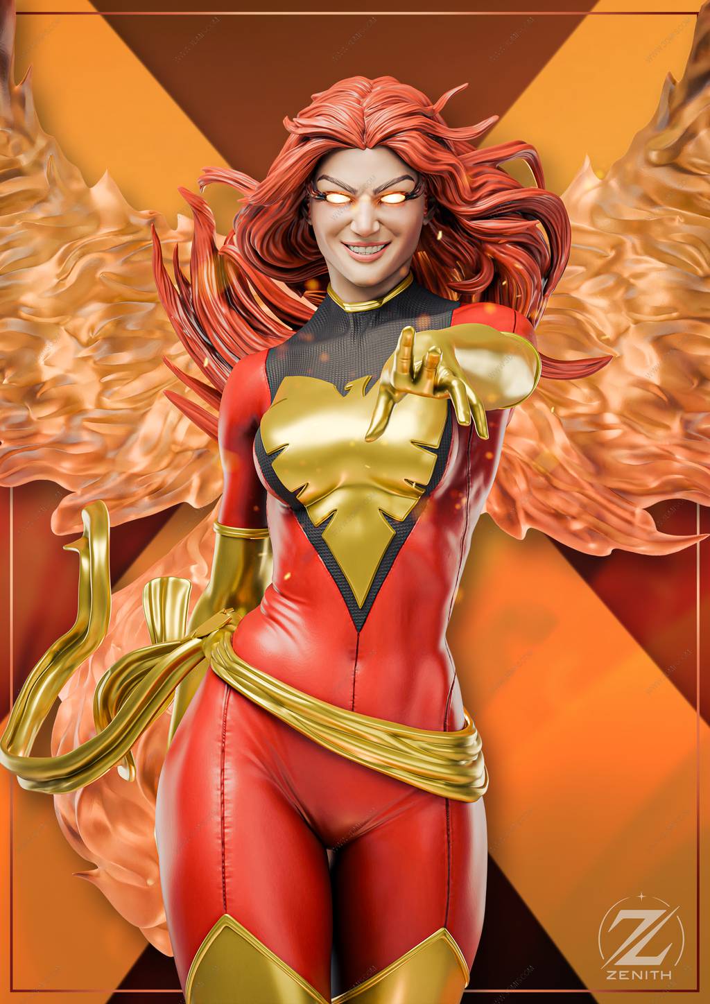 P站图纸印象馆 ZEZ STUDIOS 漫威 凤凰女 ZEZ STUDIOS 漫威 凤凰女