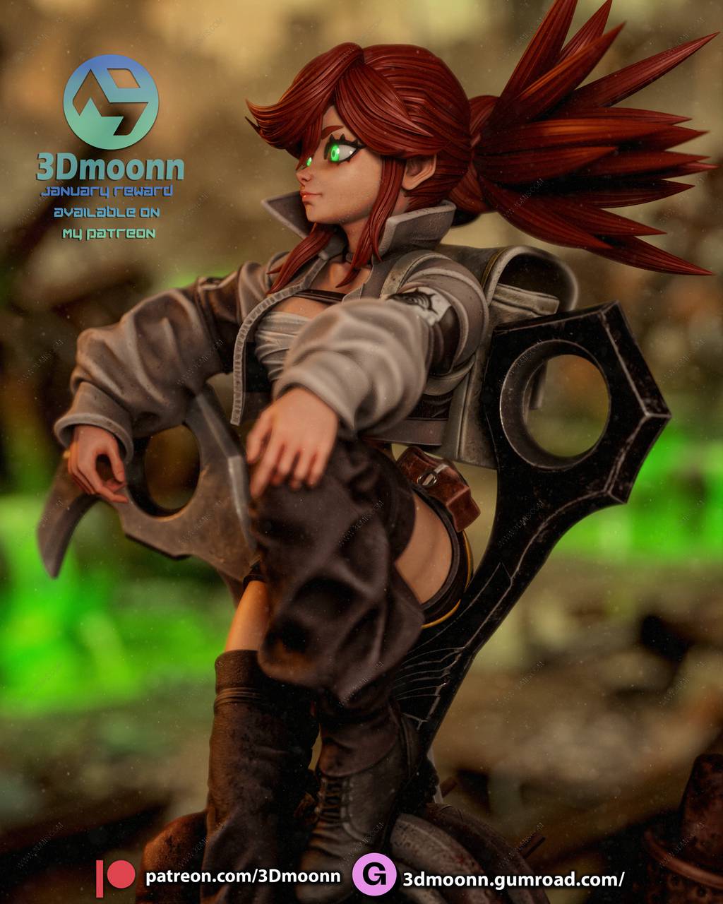 P站图纸印象馆 3Dmoonn 废渊战鬼 死神 3Dmoonn 废渊战鬼 死神