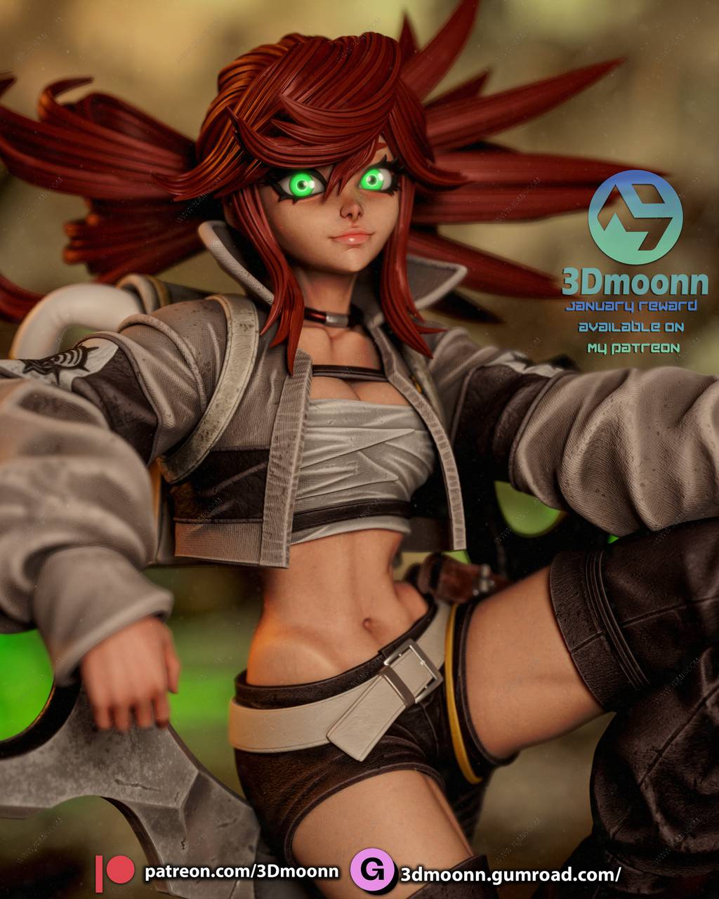 P站图纸印象馆 3Dmoonn 废渊战鬼 死神 3Dmoonn 废渊战鬼 死神