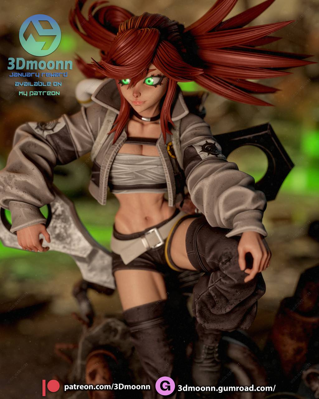 P站图纸印象馆 3Dmoonn 废渊战鬼 死神 3Dmoonn 废渊战鬼 死神