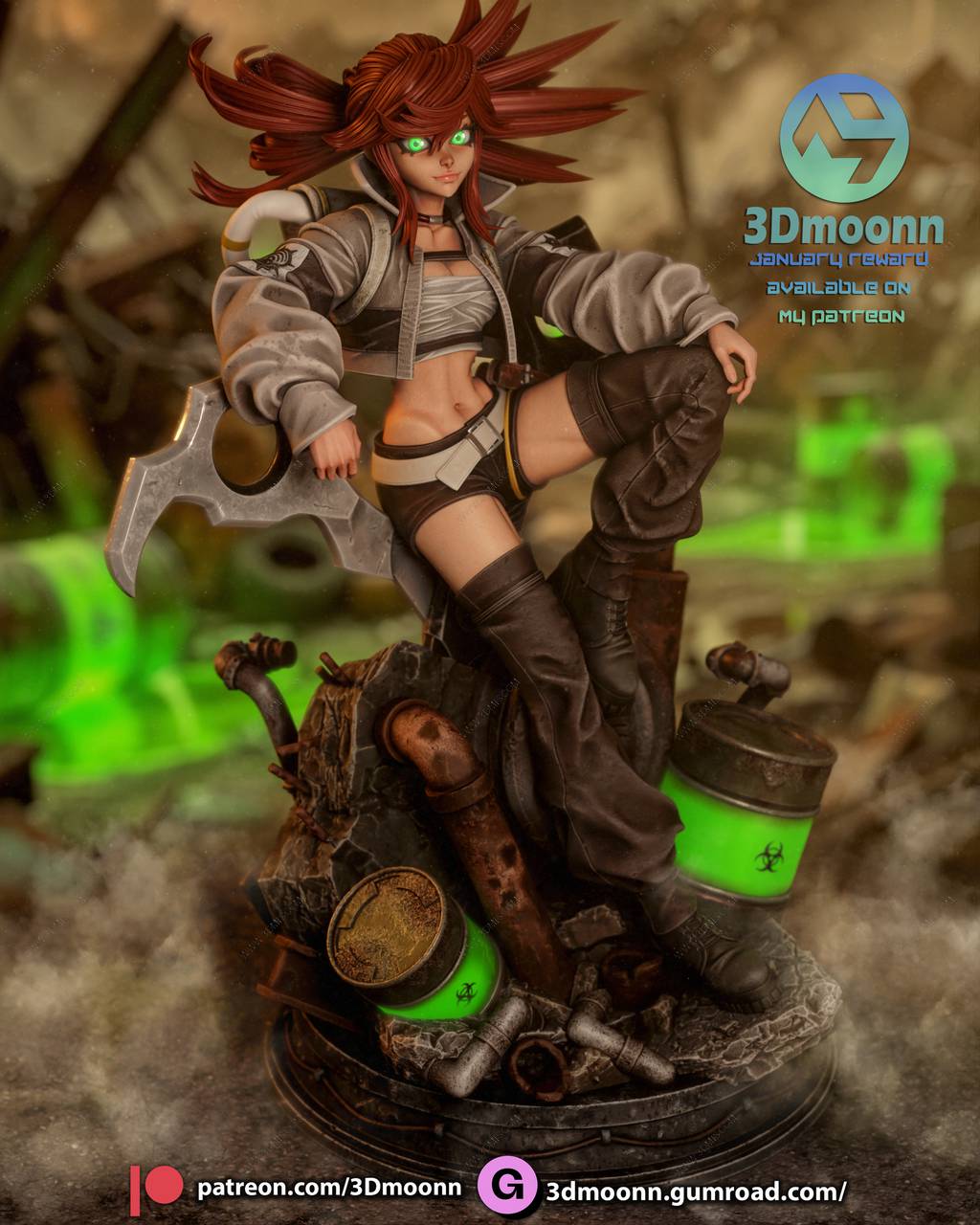 P站图纸印象馆 3Dmoonn 废渊战鬼 死神 3Dmoonn 废渊战鬼 死神