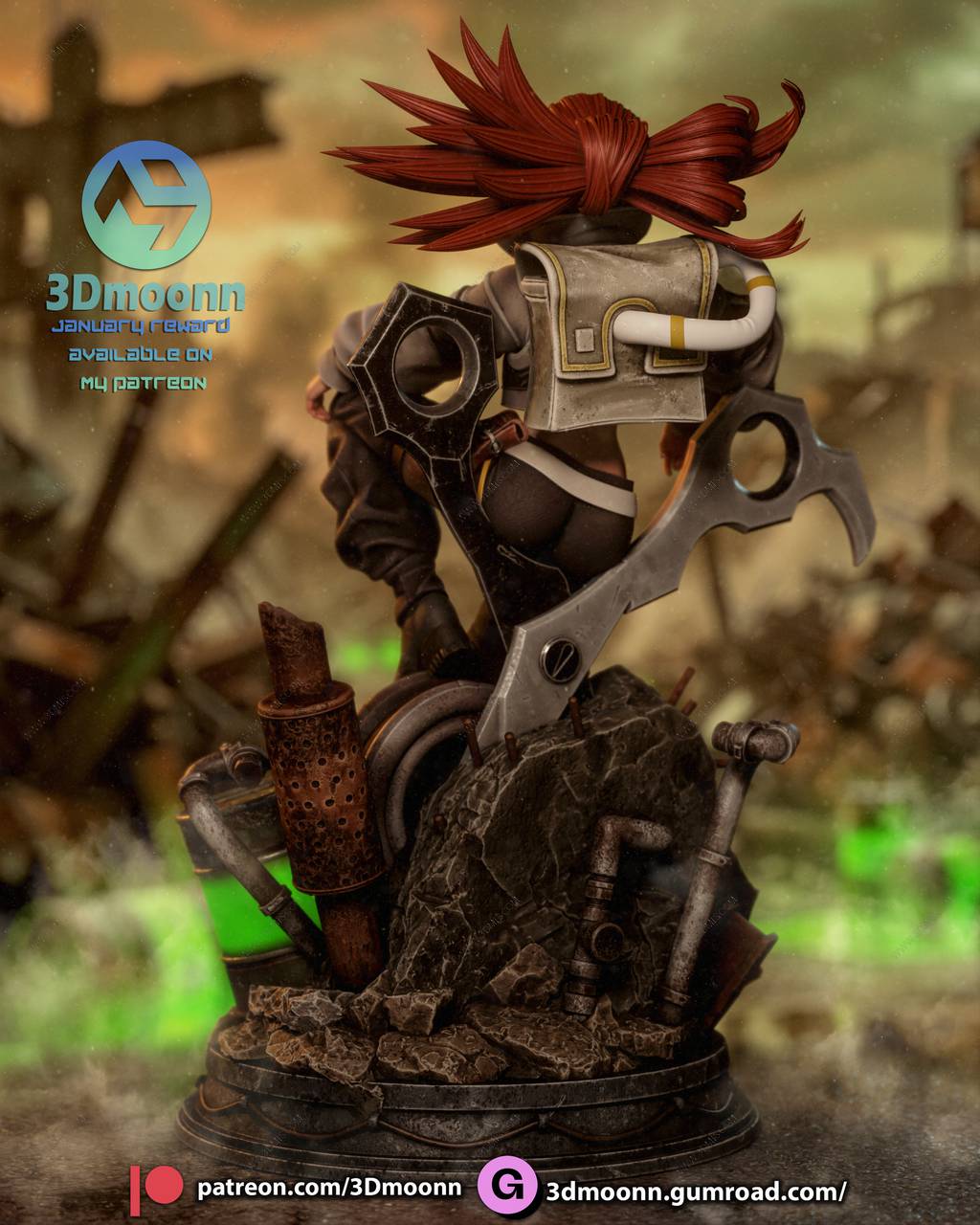 P站图纸印象馆 3Dmoonn 废渊战鬼 死神 3Dmoonn 废渊战鬼 死神