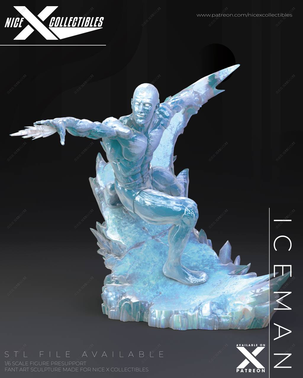 P站图纸印象馆 漫威 冰人 漫威 冰人